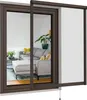 Fliegengitter Rollo Fenster 104x130cm dunkelbraun Produktbild-Vorschau 1
