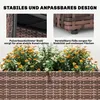 Outsunny Hochbeet mit verstellbaren Füßen PE-Rattan Produktbild-Vorschau 6