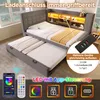 Divano letto Merax imbottito 90x200 con letto estraibile Anteprima dell’immagine prodotto 9