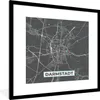 MuchoWow® Gerahmtes Poster Stadtplan - Karte - Darmstadt - Produktbild-Vorschau 1