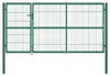 vidaXL Záhradná brána so stĺpikmi 350x140 cm oceľová zelená Náhľad obrázku produktu 5