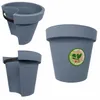 Pot de fleurs Benza en tuyau de descente, bleu pastel – lot Voir les images du produit 4