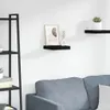 vidaXL Plávajúca polica čierna 23x23,5x3,8 cm MDF Náhľad obrázku produktu 2