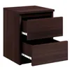 Nachttisch Kommode mit 2 Schubladen Sideboard wenge Produktbild-Vorschau 2