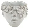 Clayre & Eef bloempot "Kopf", 20x18 cm, grijs, steen Productafbeelding-voorbeeld 1