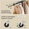SONGMICS Ausziehbarer Kleiderständer auf Rollen aus Metall Produktbild-Vorschau 6