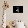 MuchoWow® Poster Tierprofil Hirsche in schwarz und weiß Produktbild-Vorschau 7
