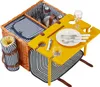 tectake® Picknickkorb Rügen für 4 Personen, mit Produktbild-Vorschau 1