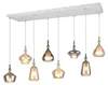 Závěsná lampa, kov, bílá, matná, E14, 8 světel, D 115 cm Náhled obrázku produktu 1
