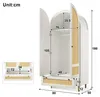 Merax Kleiderschrank mit Rattan-Optik, Schlafzimmerschrank Produktbild-Vorschau 10