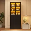 Merax Vitrine 2er mit LED-Beleuchtung per App, Produktbild-Vorschau 5