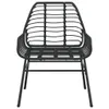 vidaXL Gartenstühle 2 Stk. Schwarz Poly Rattan Produktbild-Vorschau 5