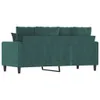 vidaXL 2-osobowa sofa ciemnozielona 140 cm aksamit Podgląd zdjęcia produktu 5