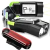 Fahrradlicht Set LED mit Fahrradcomputer, Tachometer und Produktbild-Vorschau 2