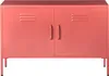 BELIANI Metallschrank Rot Stahl 100 x 40 x 65 cm Sideboard Produktbild-Vorschau 8