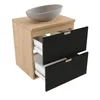 A bathroom vanity with a sink on top and two drawers. Náhled obrázku produktu