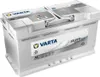A Varta Silver Dynamic AGM xEV car battery is shown from a slightly elevated front-left angle against a white background. Produktbild-Vorschau