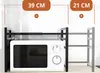 Mikrowellenregal aus Metall - 39-60 cm - Ausziehbares Produktbild-Vorschau 8