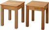2x Hocker Tomas aus Massivholz in Buche 35x35x45 cm Produktbild-Vorschau 1
