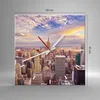 Wanduhr - Quadrat - Glasuhr - New York Stadt - 40x40cm - Produktbild-Vorschau 3