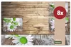 Tovagliette 8 pezzi margherite bianche su legno plastica Anteprima dell’immagine prodotto 1