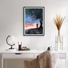 Gerahmtes Poster - Schwarzer Rahmen - Himmel Mond Liebhaber Produktbild-Vorschau 6