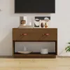 vidaXL TV-Schrank Honigbraun 90x40x60 cm Massivholz Kiefer Produktbild-Vorschau 2