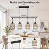 Lámpara colgante para comedor, con 4 luces, de ratán. Vista previa de la imagen del producto 5