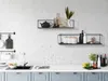 Industriedesign Wandregale aus Metall schwarz - Drahtkörbe Produktbild-Vorschau 9
