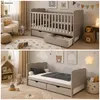 ISABEL Babybett 2in1 140x70 cm Kaschmir mit 2 Schubladen, Produktbild-Vorschau 7
