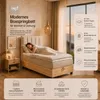 Trinity K-1 Einzelbett 100x200 Beige| Boxspringbett mit Produktbild-Vorschau 4