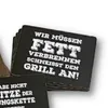 4 Stück Tischsets Platzsets mit Spruch Wir müssen Fett Produktbild-Vorschau 2