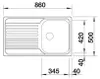 BLANCO TIPO 45 S, Edelstahl, 345 x 420 mm, 16 cm, 86 cm, 16 Produktbild-Vorschau 6