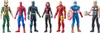 A group of seven Marvel superhero action figures standing in a line against a white background. Náhľad obrázku produktu