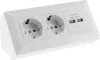 CHILITEC Steckdosenblock 23650, 2-fach, 2x USB-A, 16A/250V, Produktbild-Vorschau 1