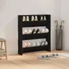 vidaXL Scarpiera a muro nera 80x18x90 cm in materiale Anteprima dell’immagine prodotto 3