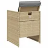 Gartenstühle mit Kissen 4 Stk. Beigemischung Poly Rattan Produktbild-Vorschau 7