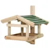 vidaXL Krmítko pro ptáky z masivního dřeva 35x29,5x21 cm Náhled obrázku produktu 2