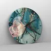 Wanduhr - Rund - Glasuhr - Flüssigkeit Gold Rosa - 40x40cm Produktbild-Vorschau 4