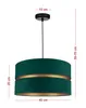 FKL DESIGN Home Deco Hängelampe Pendellampe Dunkelgrün Produktbild-Vorschau 2