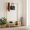 Kleiderständer mit Ablagen 103x40x183 cm Bambus Produktbild-Vorschau 3