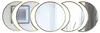 Home Deco Factory Spiegel - 5x Stuck - d26 cm - Mondform - Produktbild-Vorschau 1