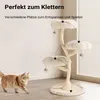 Fudajo Arbre à chat design avec 3 cuvettes, arbre à chat Ø Voir les images du produit 6