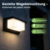 Grafner Aluminium Wandlampe anthrazit, IP44, E27 Fassung, Produktbild-Vorschau 2
