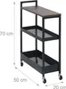 Carrello da nicchia Relaxdays, 3 ripiani, design Anteprima dell’immagine prodotto 4
