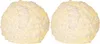 Two white, textured spherical objects resembling snowballs, lit from within. Produktbild-Vorschau