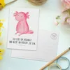 Mr. & Mrs. Panda Postkarte Axolotl Niedlich - Weiß - Produktbild-Vorschau 3
