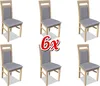 Garnitur Holz Lehn Polster Stühle Esszimmer Textil Set 6x Produktbild-Vorschau 3