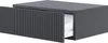 A dark gray nightstand with one drawer partially open, revealing a white interior. Produktbild-Vorschau
