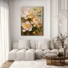 Leinwandbild Pfingstrosen Gemalte Blumen Natur 70x100 Feeby Produktbild-Vorschau 2